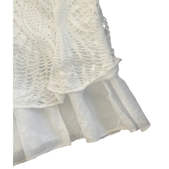 Women's White Shift Tank Dress Lined Stretched Sleeveless Made In Italy S/M - Picture 3 of 15